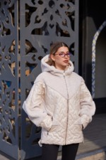 Демисезонная куртка Mila Nova К-357 молоко — изображение 4