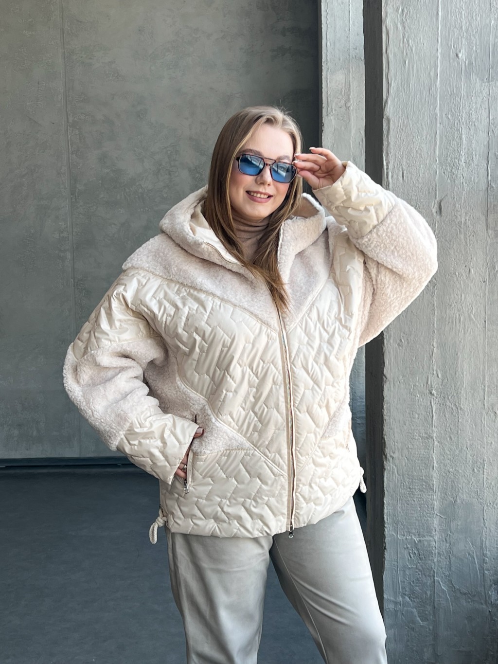 Демисезонная куртка Mila Nova К-357 молоко — изображение 3