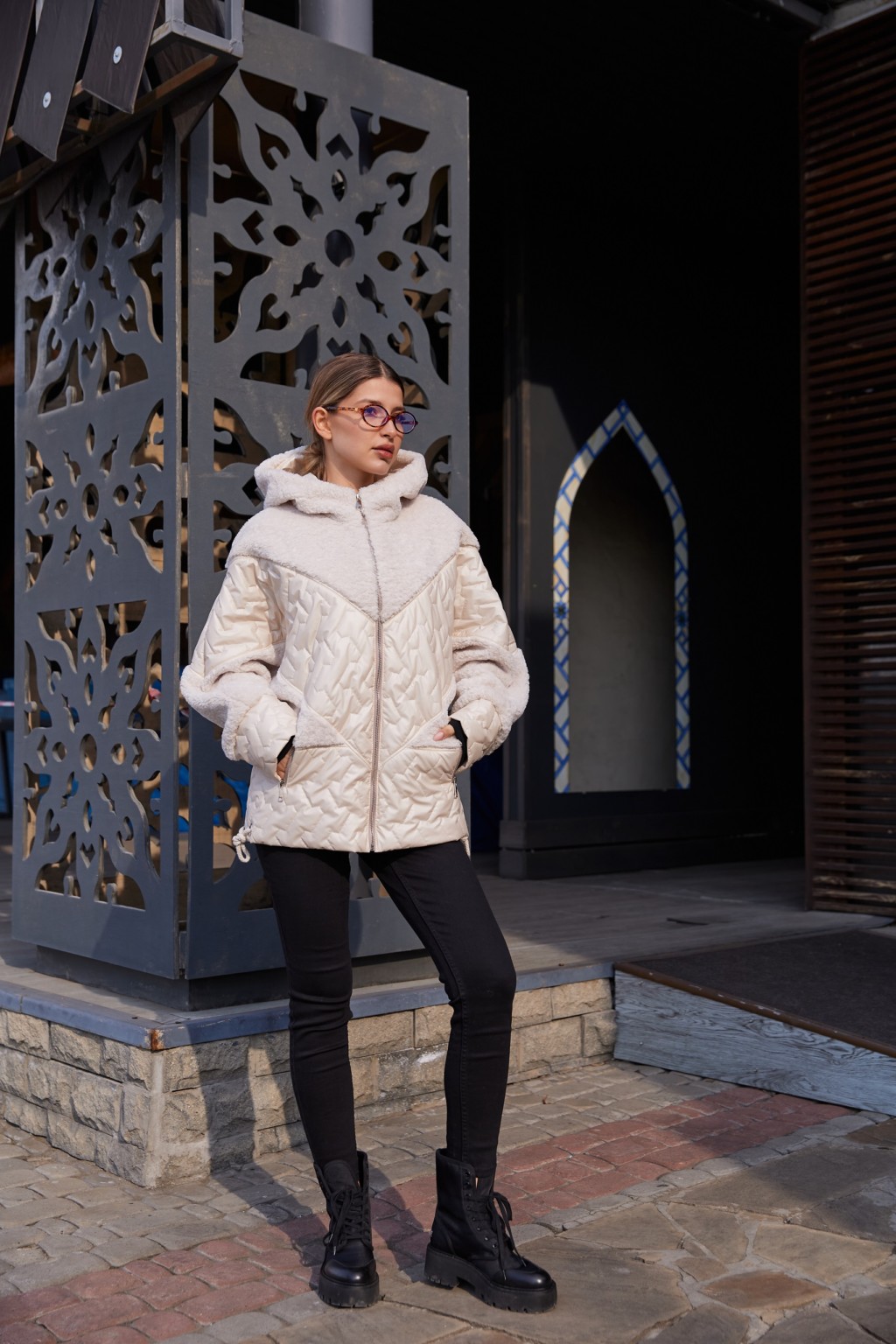 Демисезонная куртка Mila Nova К-357 молоко — изображение 6