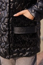 Демисезонная куртка Mila Nova К-363 черный — изображение 7