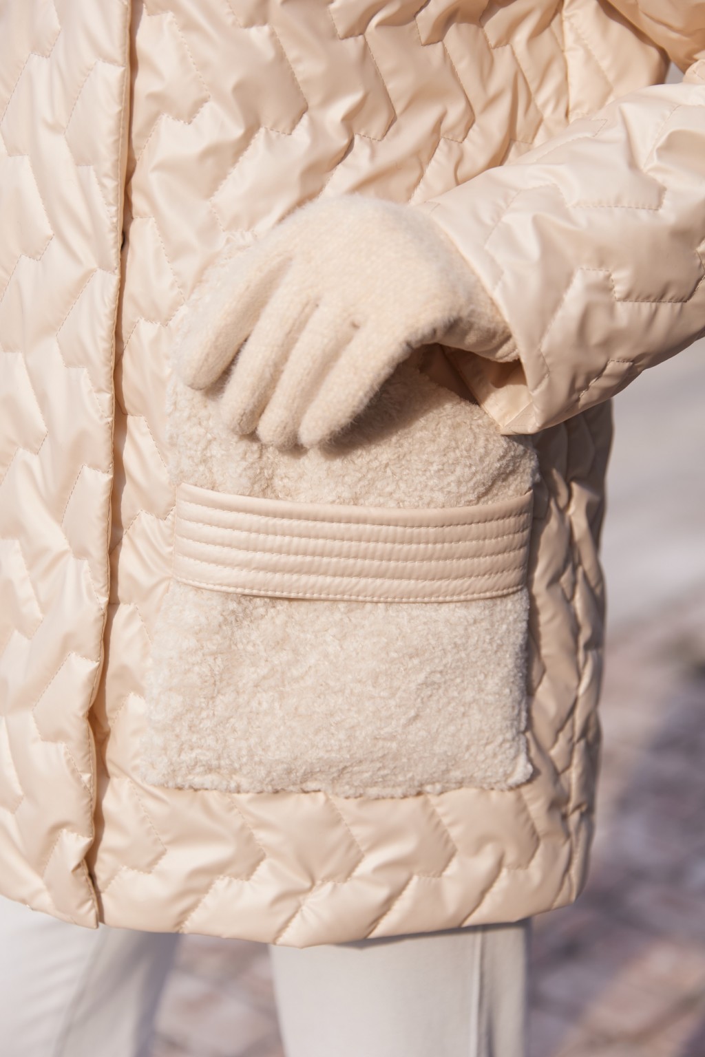 Демисезонная куртка Mila Nova К-363 молоко — изображение 7
