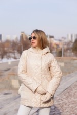 Демисезонная куртка Mila Nova К-363 молоко — изображение 5