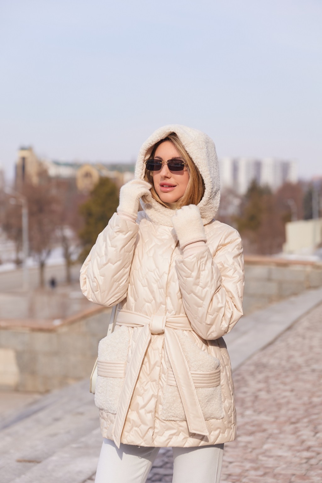 Демисезонная куртка Mila Nova К-363 молоко — изображение 2