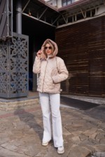 Демисезонная куртка Mila Nova К-365 молоко+капучино — изображение 3