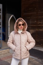 Демисезонная куртка Mila Nova К-365 молоко+капучино