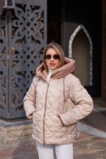 Демисезонная куртка Mila Nova К-365 молоко+капучино — изображение 4