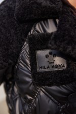 Демисезонная куртка Mila Nova К-366 черный — изображение 7