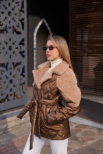 Демисезонная куртка Mila Nova К-366 кемел — изображение 4