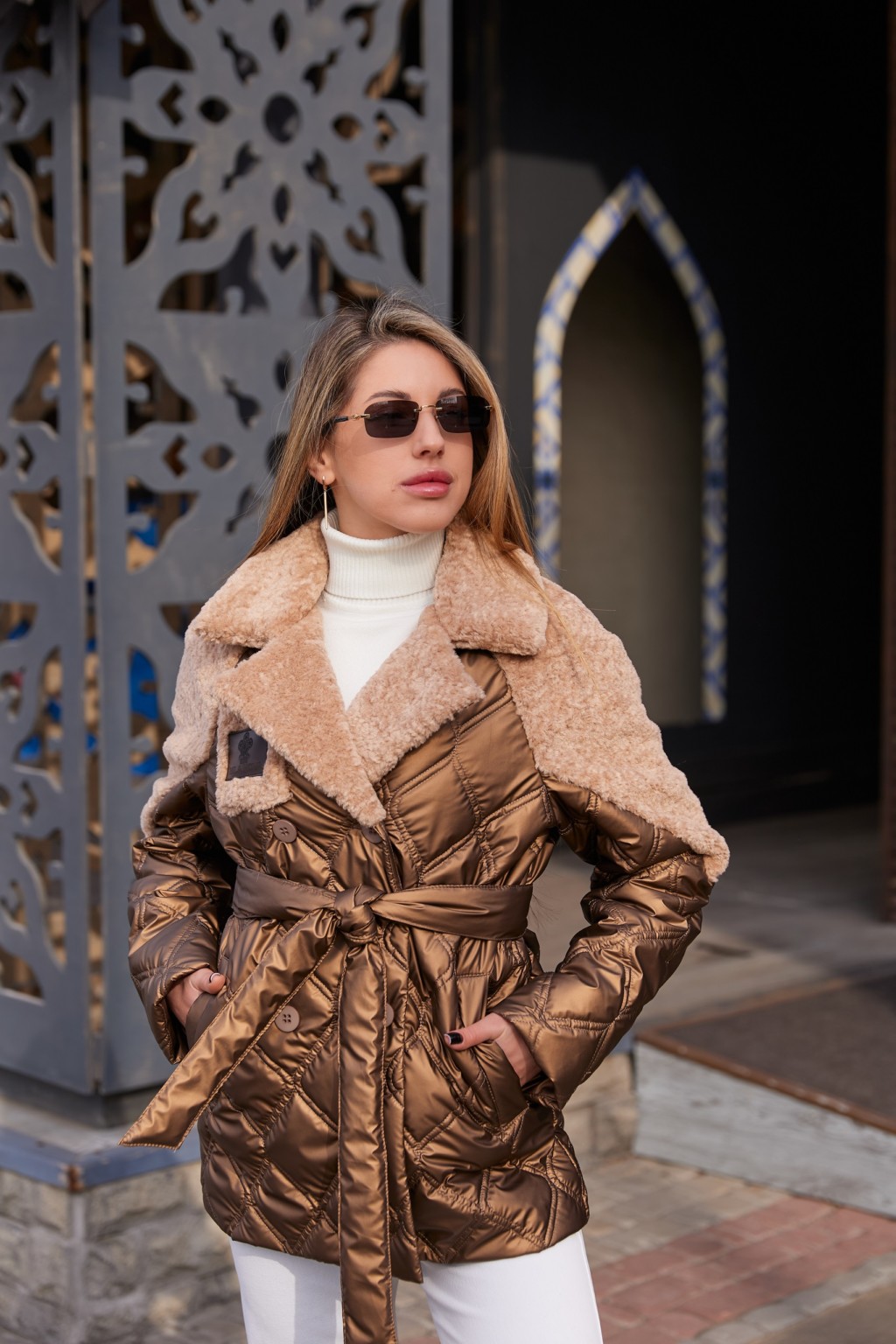 Демисезонная куртка Mila Nova К-366 кемел — изображение 1