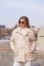 Демисезонная куртка Mila Nova К-366 молоко