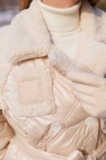 Демисезонная куртка Mila Nova К-366 молоко — изображение 7