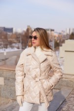 Демисезонная куртка Mila Nova К-366 молоко — изображение 2