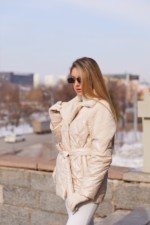 Демисезонная куртка Mila Nova К-366 молоко — изображение 4