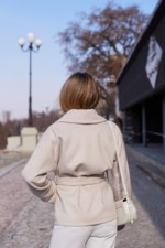 Демисезонное пальто Mila Nova  ПВ-377 молоко — изображение 6