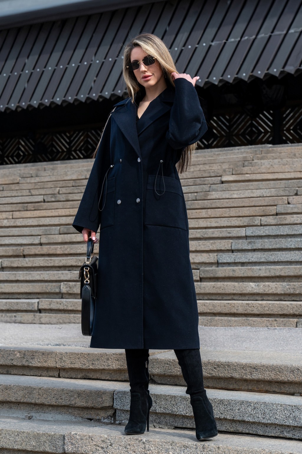 Демисезонное пальто Mila Nova ПВ-378 синий — изображение 1