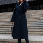 Демисезонное пальто Mila Nova ПВ-378 синий