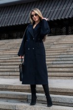 Демисезонное пальто Mila Nova ПВ-378 синий