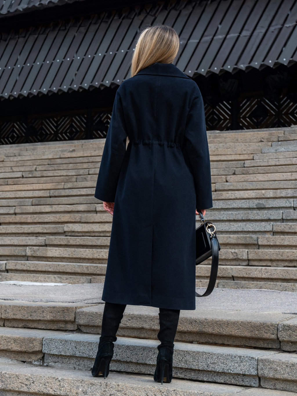 Демисезонное пальто Mila Nova ПВ-378 синий — изображение 5