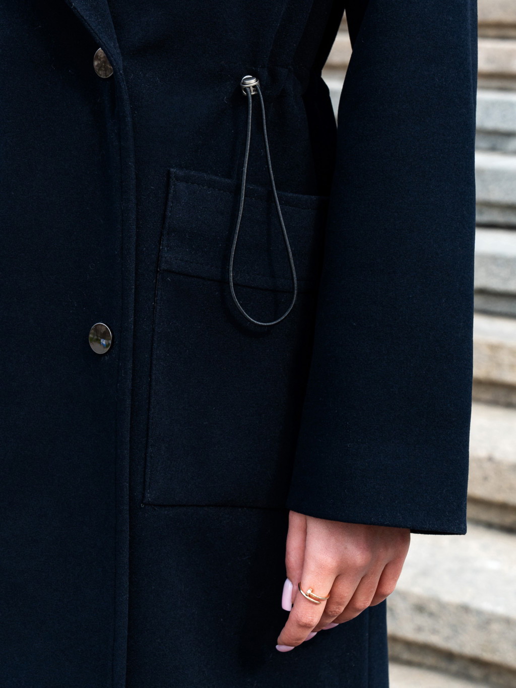 Демисезонное пальто Mila Nova ПВ-378 синий — изображение 6