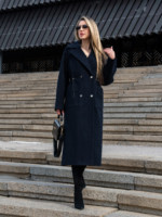 Демисезонное пальто Mila Nova ПВ-378 синий — изображение 8