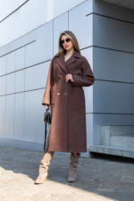 Демисезонное пальто Mila Nova ПВ-378 шоколад