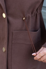 Демисезонное пальто Mila Nova ПВ-378 шоколад — изображение 4