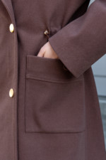 Демисезонное пальто Mila Nova ПВ-378 шоколад — изображение 5
