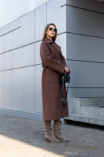 Демисезонное пальто Mila Nova ПВ-378 шоколад — изображение 7