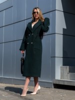 Демисезонное пальто Mila Nova ПВ-378 зеленый — изображение 7