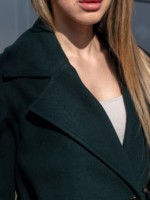 Демисезонное пальто Mila Nova ПВ-378 зеленый — изображение 4