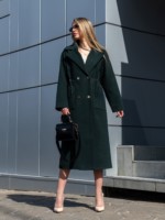 Демисезонное пальто Mila Nova ПВ-378 зеленый — изображение 3