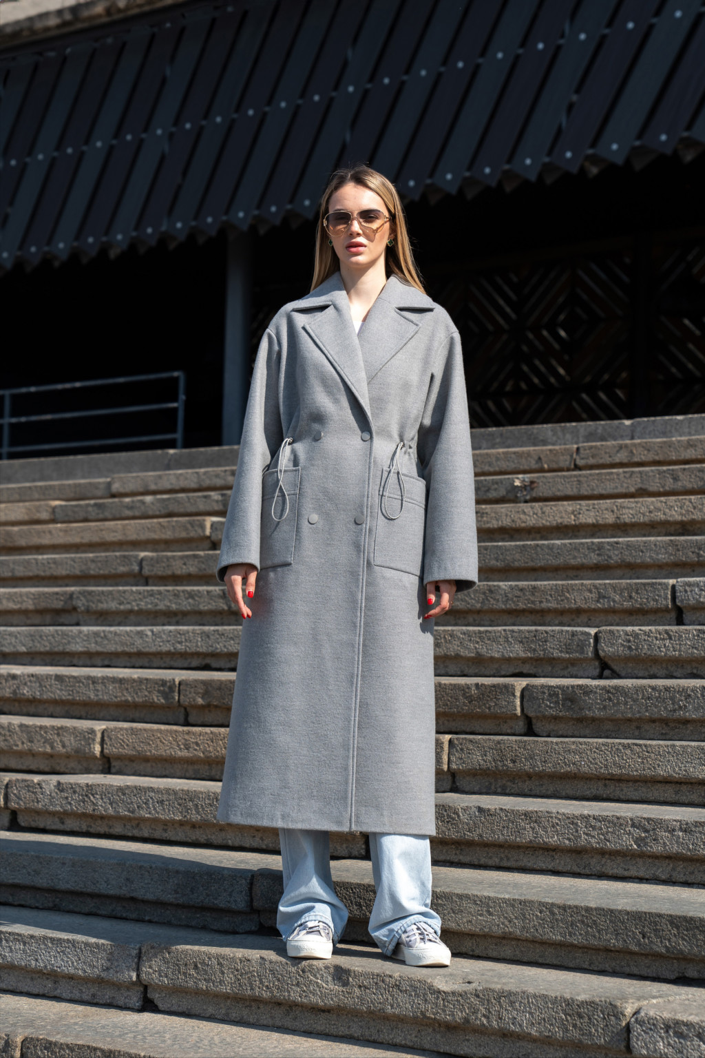 Демисезонное пальто Mila Nova ПВ-378 серый — изображение 1