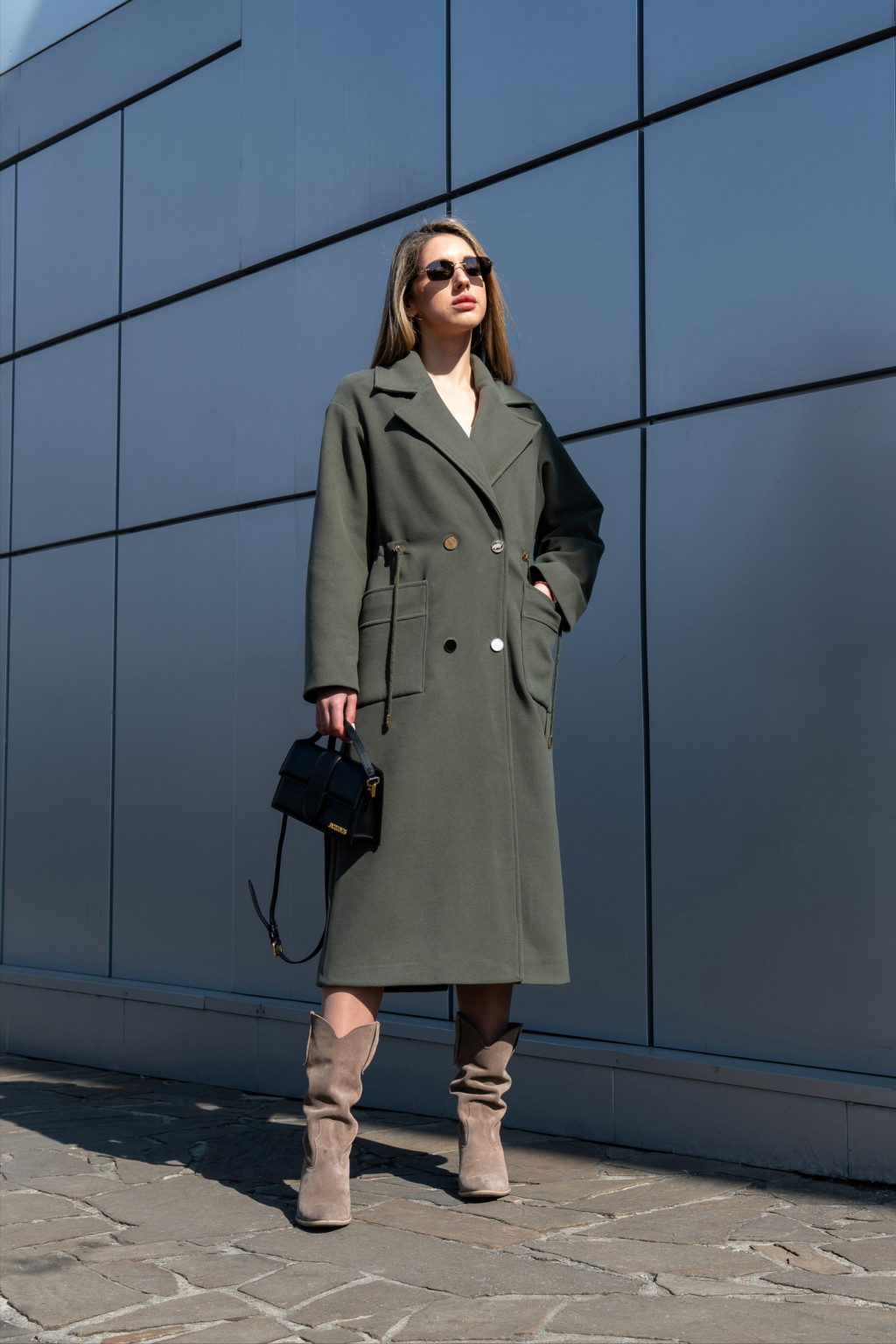 Демисезонное пальто Mila Nova ПВ-378 хаки — изображение 1