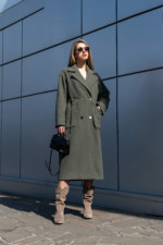 Демисезонное пальто Mila Nova ПВ-378 хаки