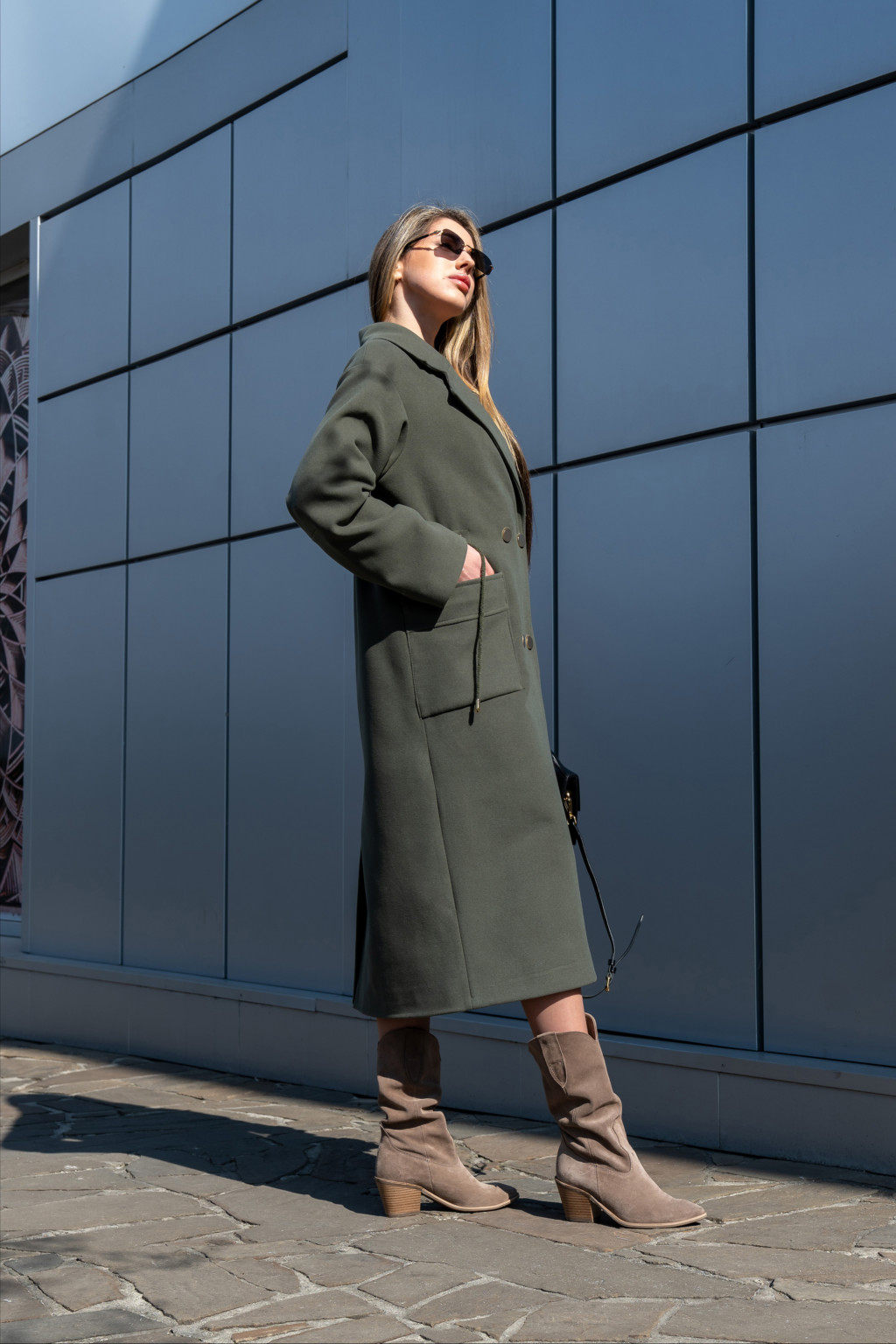 Демисезонное пальто Mila Nova ПВ-378 хаки — изображение 3