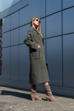 Демисезонное пальто Mila Nova ПВ-378 хаки — изображение 3