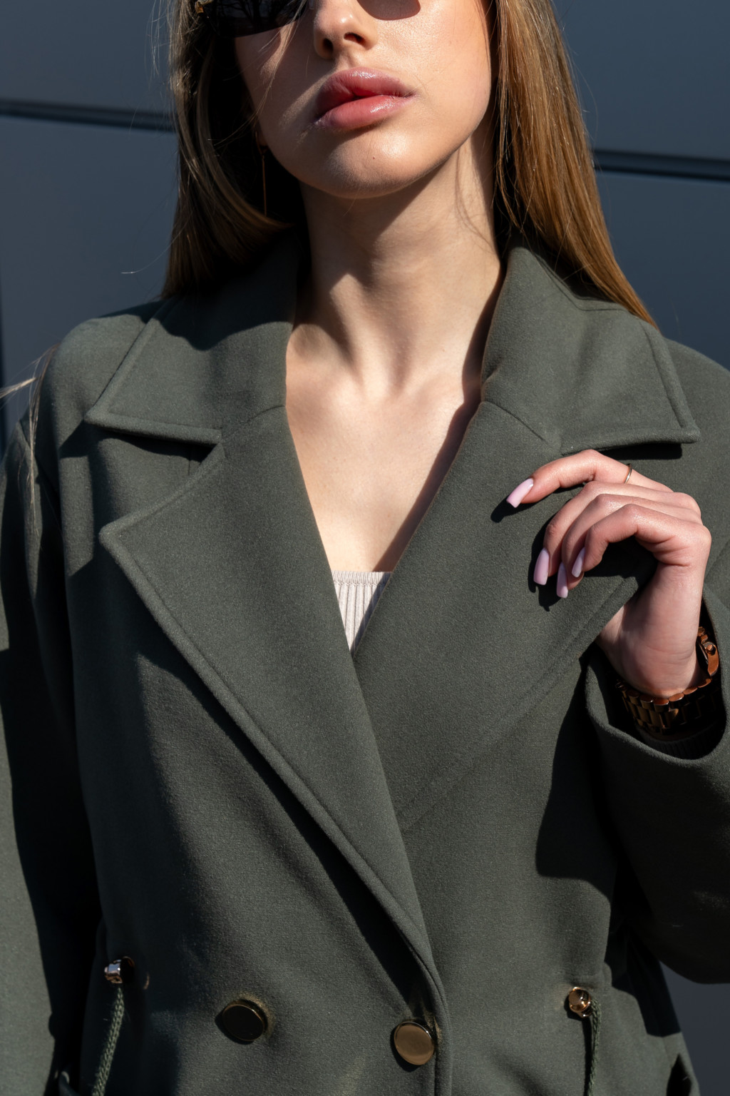 Демисезонное пальто Mila Nova ПВ-378 хаки — изображение 4