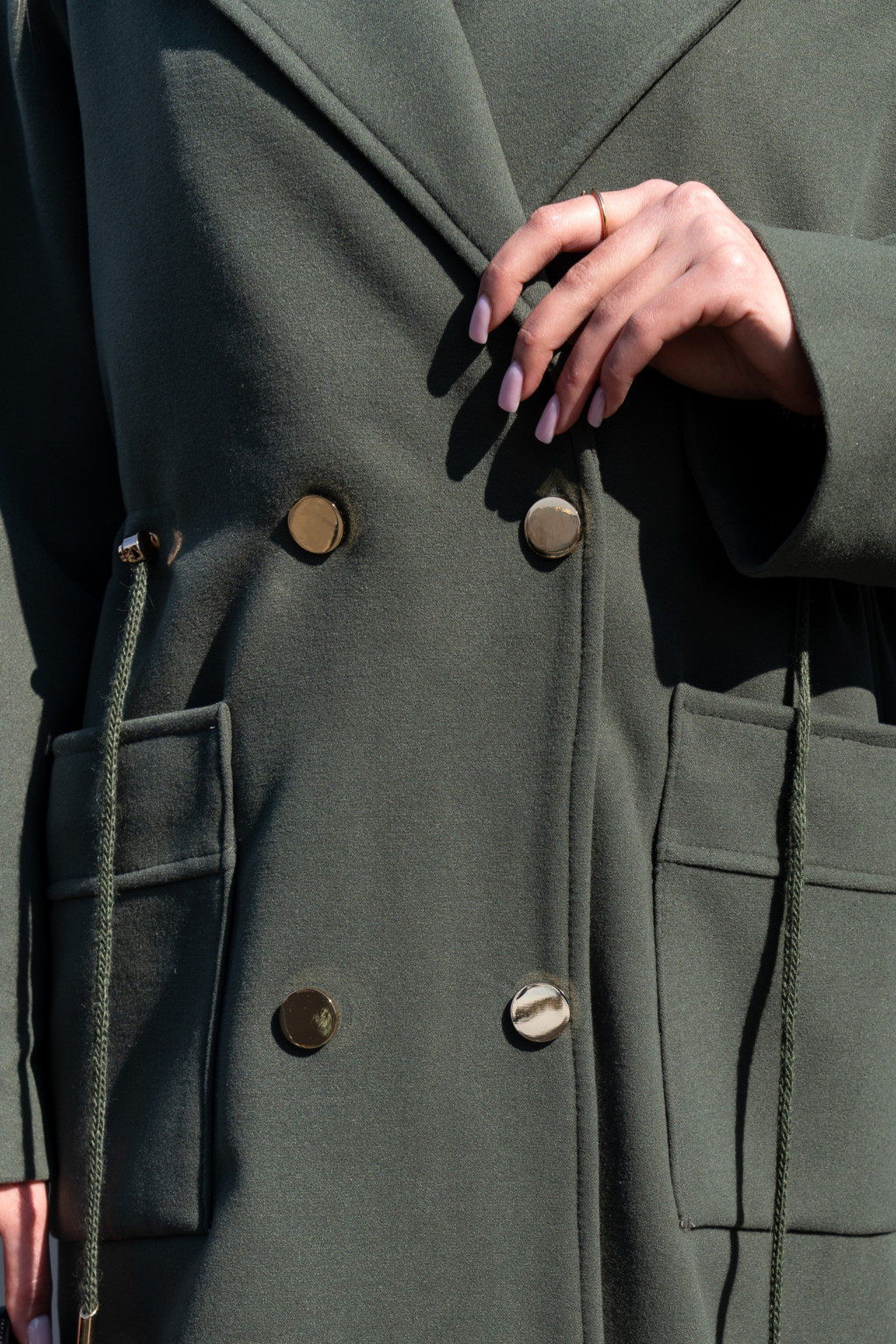 Демисезонное пальто Mila Nova ПВ-378 хаки — изображение 5