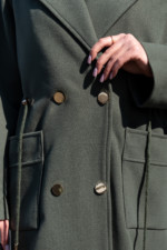 Демисезонное пальто Mila Nova ПВ-378 хаки — изображение 5