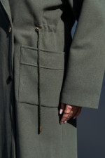 Демисезонное пальто Mila Nova ПВ-378 хаки — изображение 6