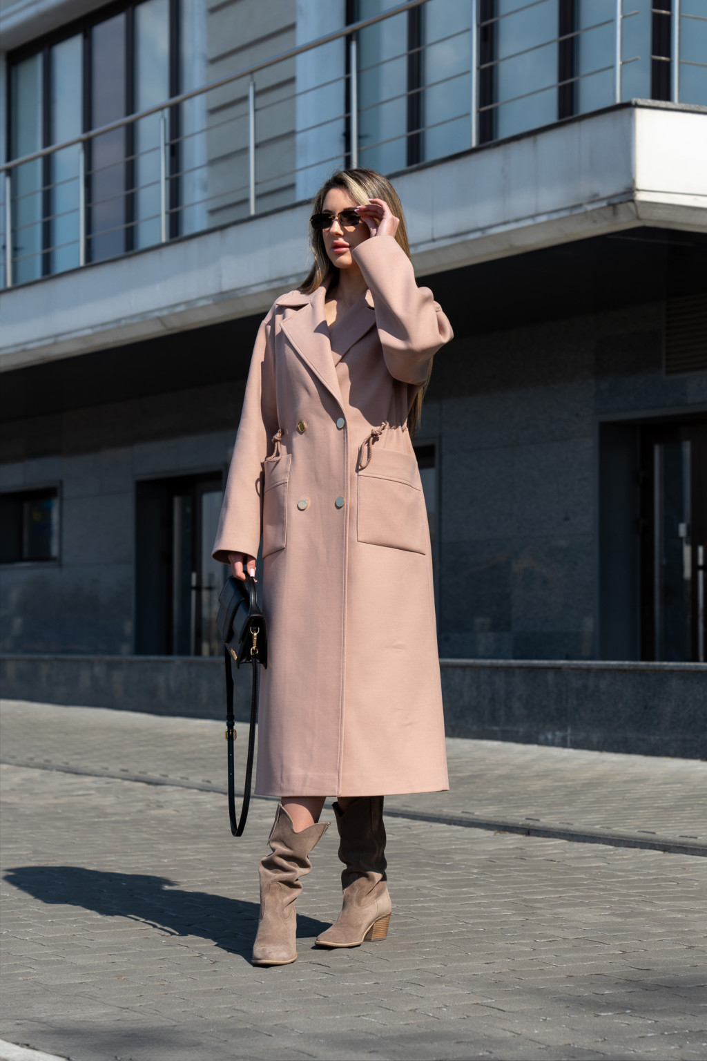 Демисезонное пальто Mila Nova ПВ-378 пудра — изображение 6