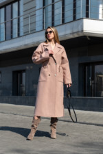 Демисезонное пальто Mila Nova ПВ-378 пудра