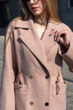 Демисезонное пальто Mila Nova ПВ-378 пудра — изображение 3