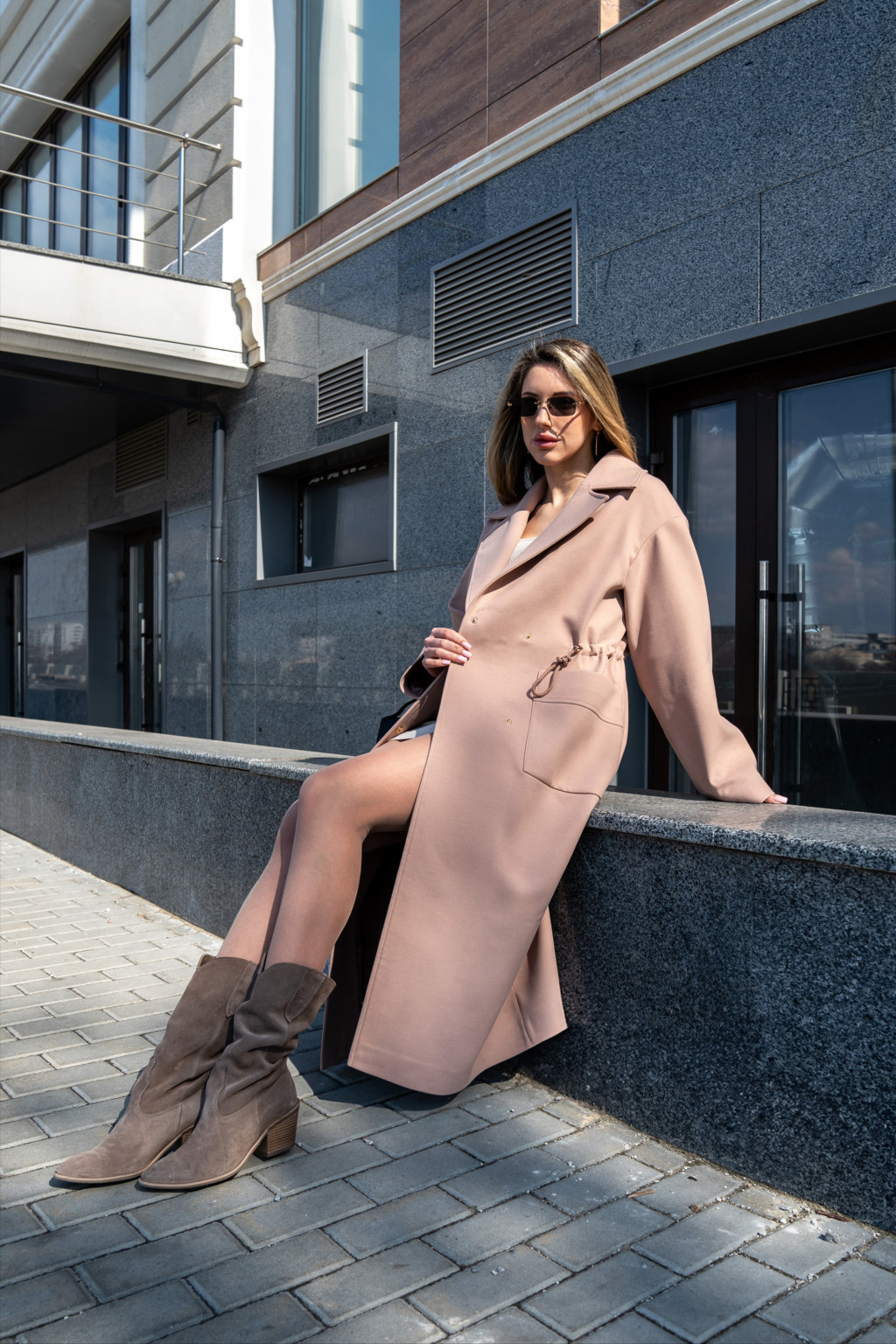 Демисезонное пальто Mila Nova ПВ-378 пудра — изображение 2