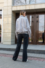 Демисезонный бомбер Mila Nova Q-105 серый — изображение 5