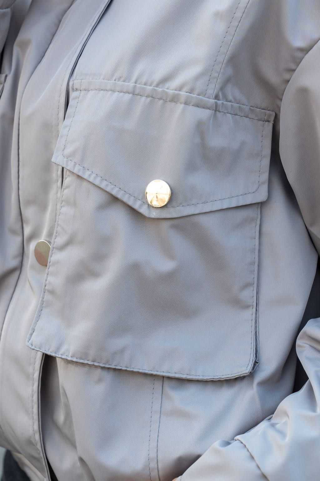 Демисезонный бомбер Mila Nova Q-105 серый — изображение 9