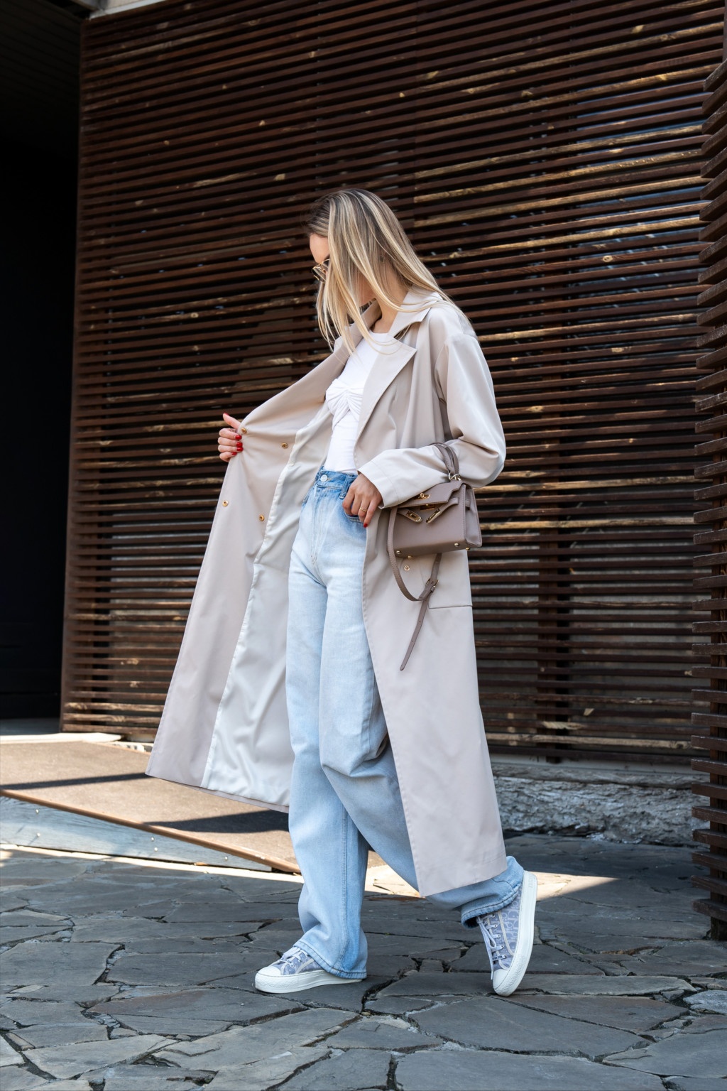 Демисезонный тренч Mila Nova Q-99 бежевый — изображение 7