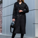 Демисезонный тренч Mila Nova Q-99 черный