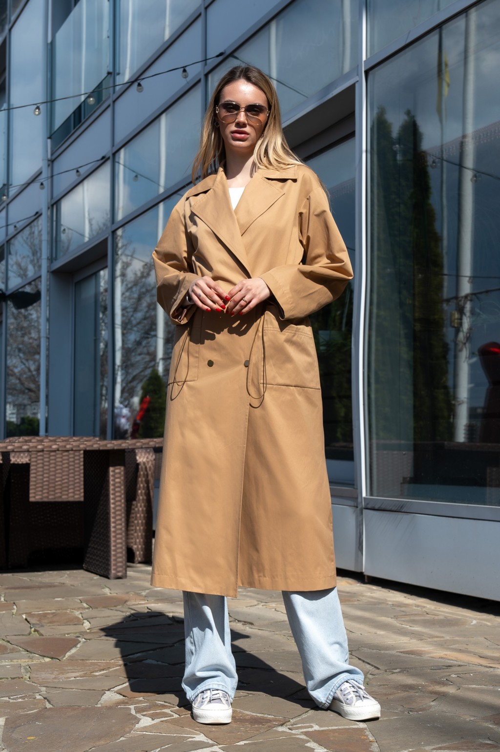 Демисезонный тренч Mila Nova Q-99 кемел — изображение 1