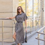 Летнее платье Mila Nova Ф-194 синий+бежевый